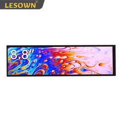 LESOWN 8.8 inch AIDA64 LCD Screen CPU Temperature Monitor 1920x480 IPS HDMI Long Strip Sub Display Module for GPU Computer Case