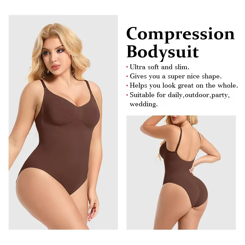 Seamless Brown Colombianas Shapewear Bodysuit Sculpt Waist Butt Lift Femmes Bodysuit Big Fat Women Sexy Body Shaper