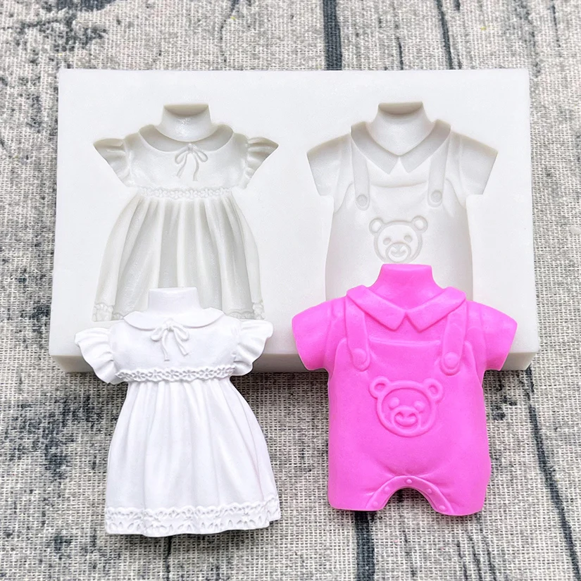 Baby Clothe Skirt Silicone Cake Baking Mold Sugarcraft Chocolate Cupcake Resin Tools Fondant Cake Decorating Tools