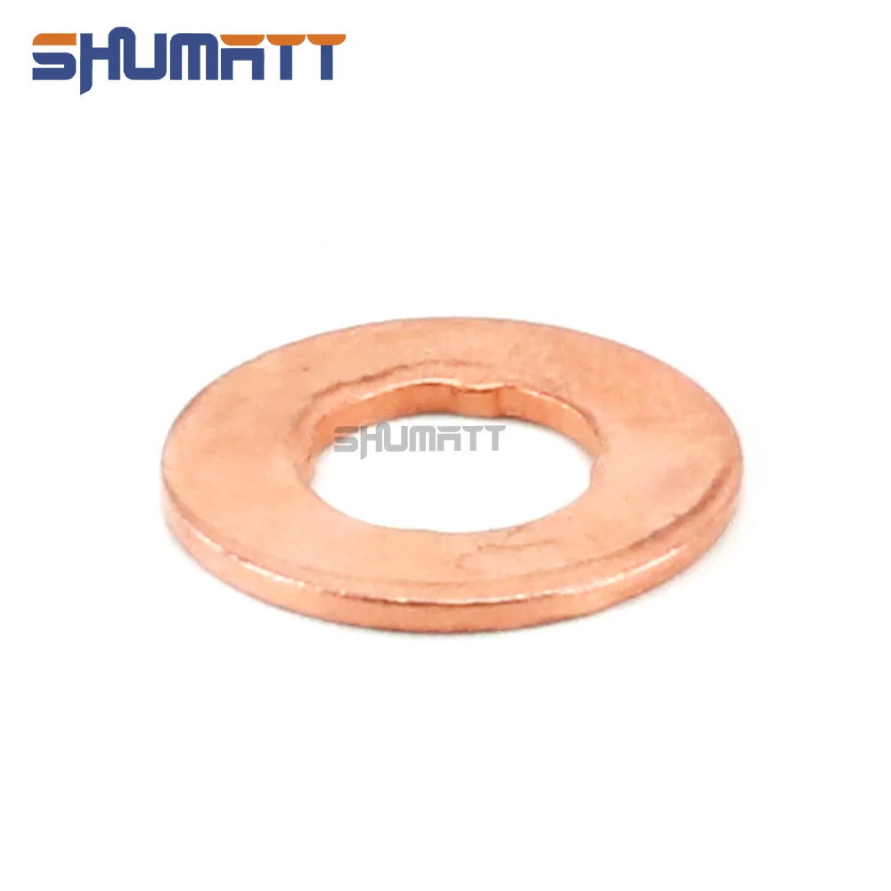 100PCS China Made New High Quality Dimensions 15x7x1mm Fuel injector Copper Washer With Gears