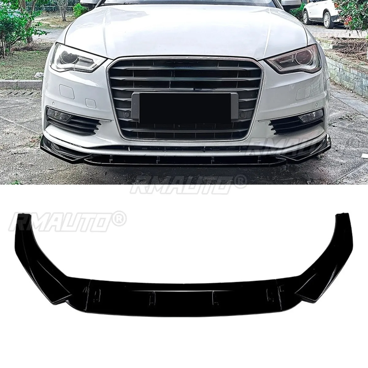 Para Audi A3 8V versión Normal estándar alerón difusor delantero de coche para Audi A3 8V versión Normal estándar 2013-2016 Kit de carrocería