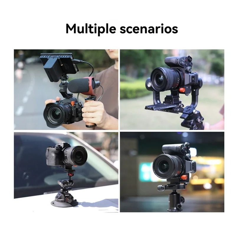 AC57-VRIG Mount Ring Support Bracket Holder For Sony E Mount With Arca For Quick Release Plate 1/4 Inch & 3/8 Inch Threads