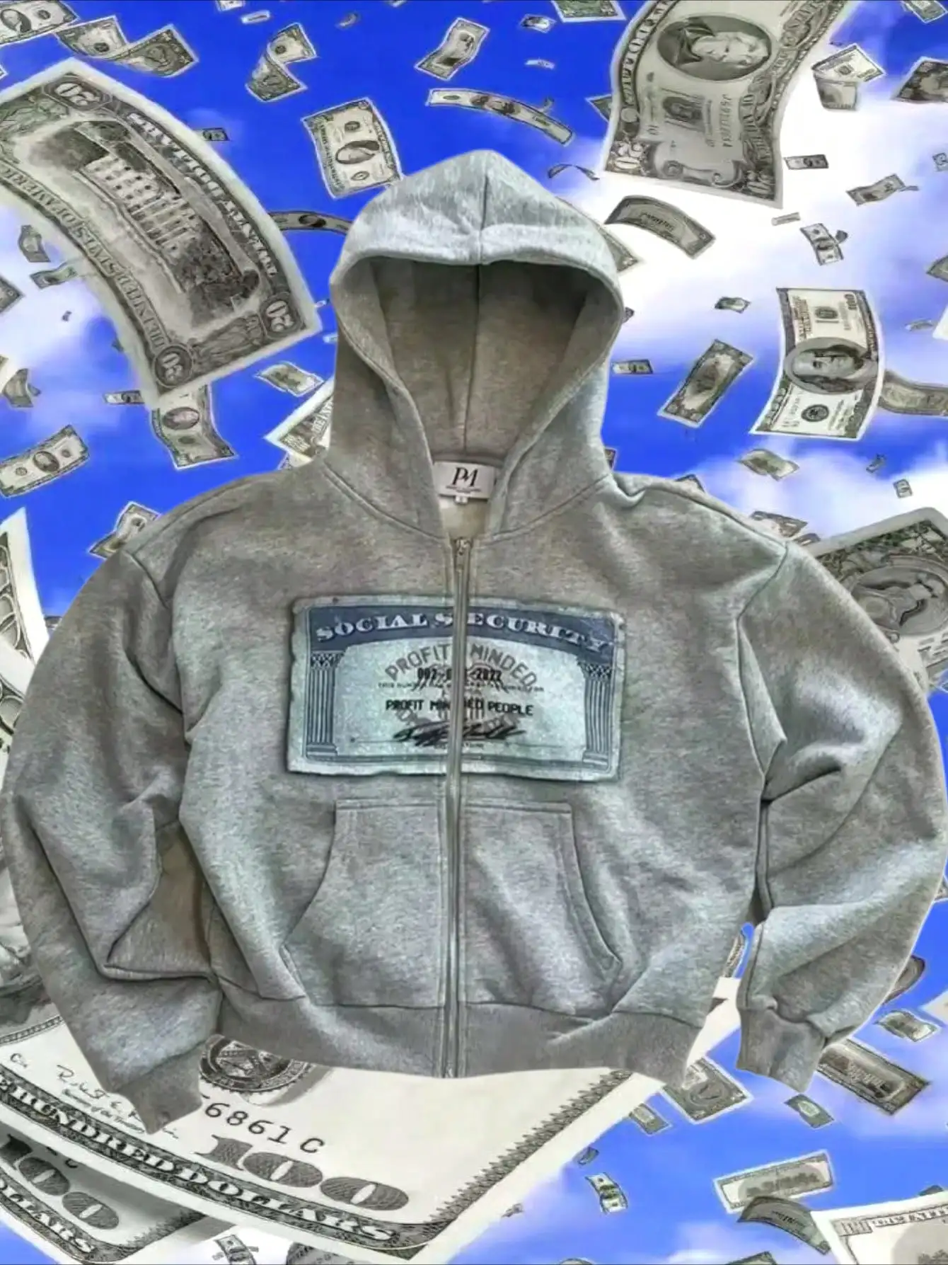 سترات خريفية رمادية عتيقة للرجال على طراز الهيب هوب في الشارع مع قلنسوة Y2K سترة بقلنسوة لطيفة للزوجين #5