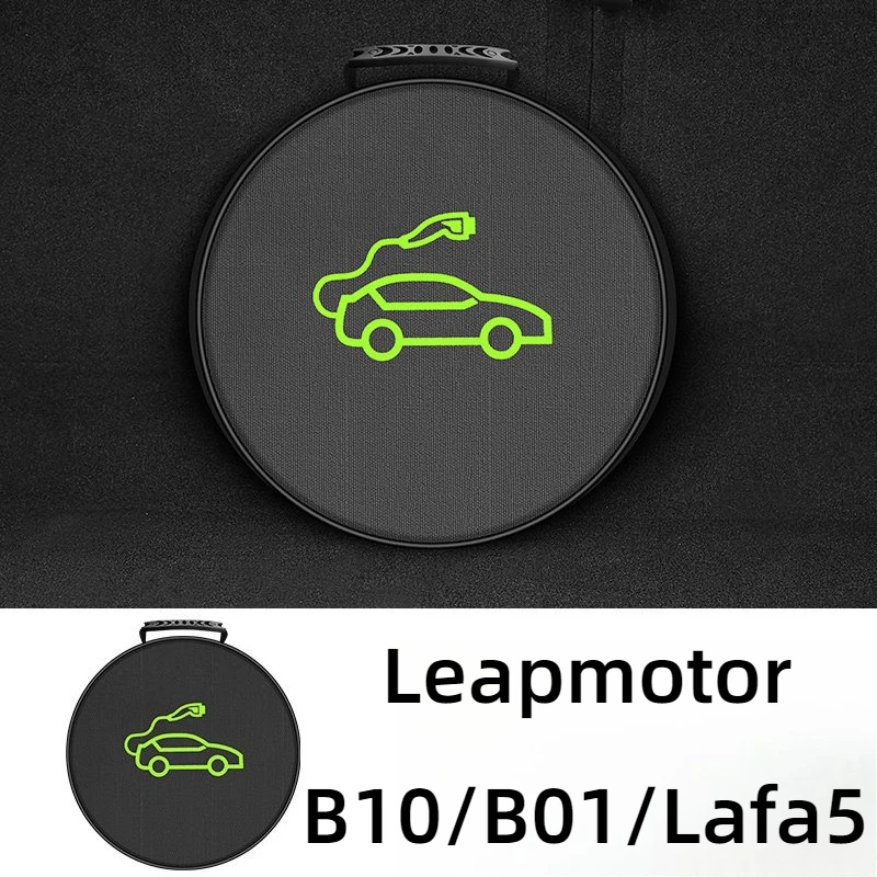 Fit For Leapmotor B10 B01 Lafa5 B05 Car Portable Charging Gun Storage Bag New Energy Discharging Gun Trunk Storage Box Bag