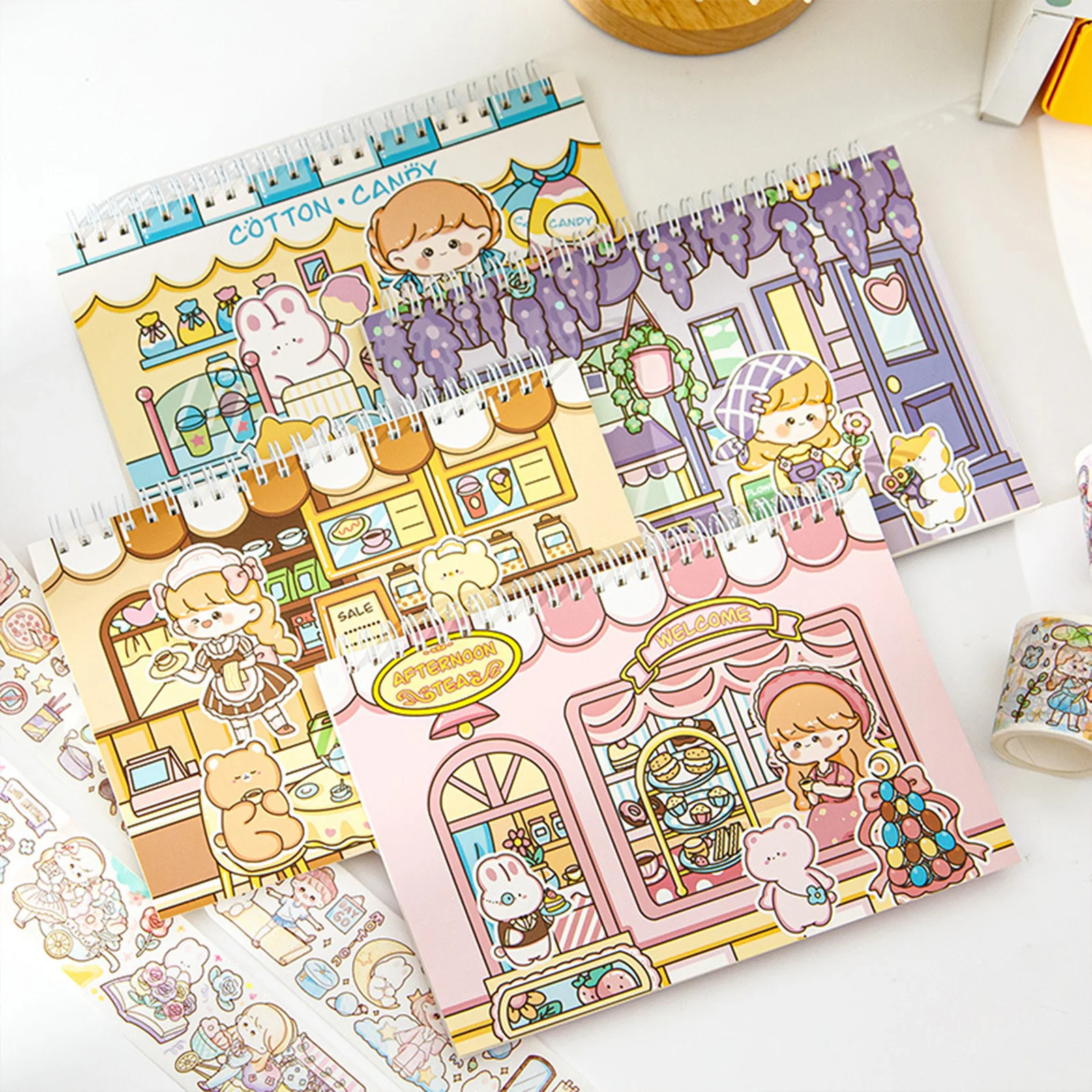 

A5 Cartoon Sticker Storage Book Reusable Scrapbook Release Books Student Stationery School Supplies