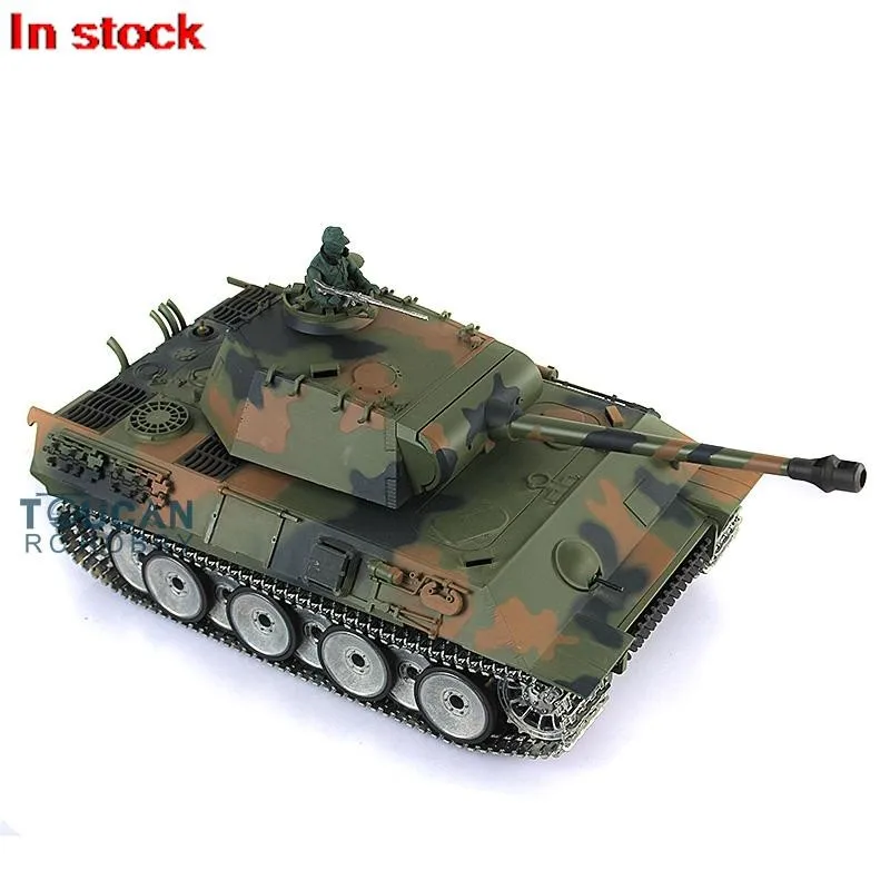 Henglong 1/16 Panther G RC Tank 3819 réservoirs télécommandés Version RTR avec pistes entièrement métalliques roues de route pièces améliorées TH17291