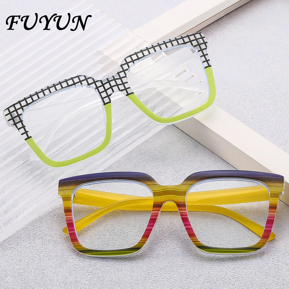 

Fashion Grid Square Cat Eye Anti Blue Light Glasses Retro Women's Flat Light Glasses Trend Computer Literature Frame Wholesale