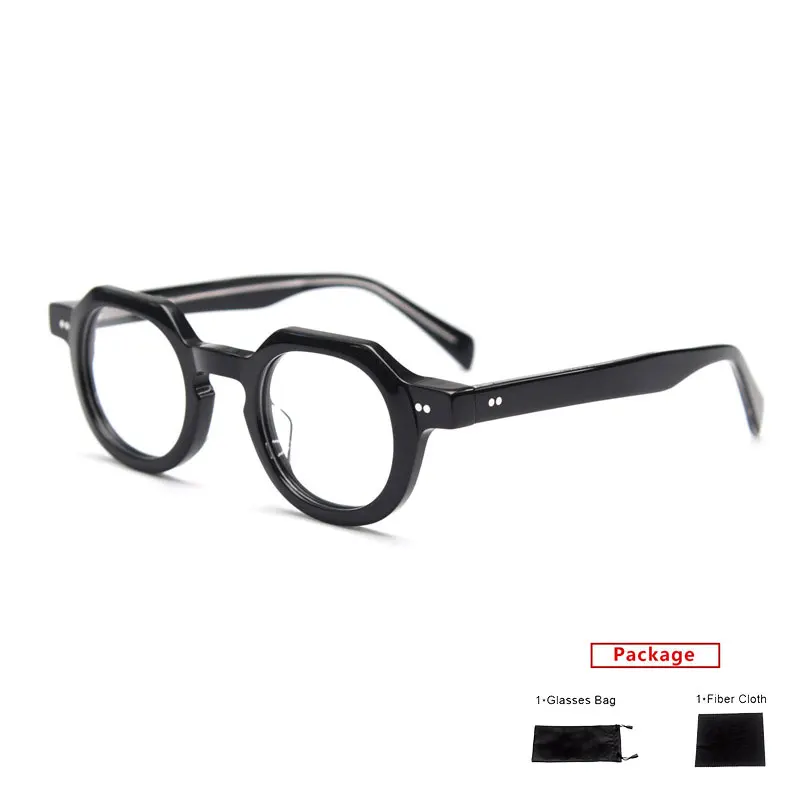 Mimiyou Vintage Rivet Acetate Round Eyewear Women Computer Optical Glasses Frame Men Myopia Eyeglasses Frame Brand Design Oculos