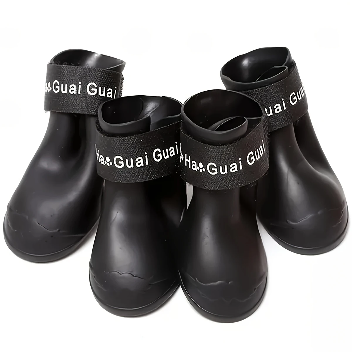 4 Waterproof and Non-Slip Rain Boots for Small and Medium-Sized Dogs, Cute Pet Dog Shoes - Protect Your Pet's Paws from Rain, Mud, and Ice