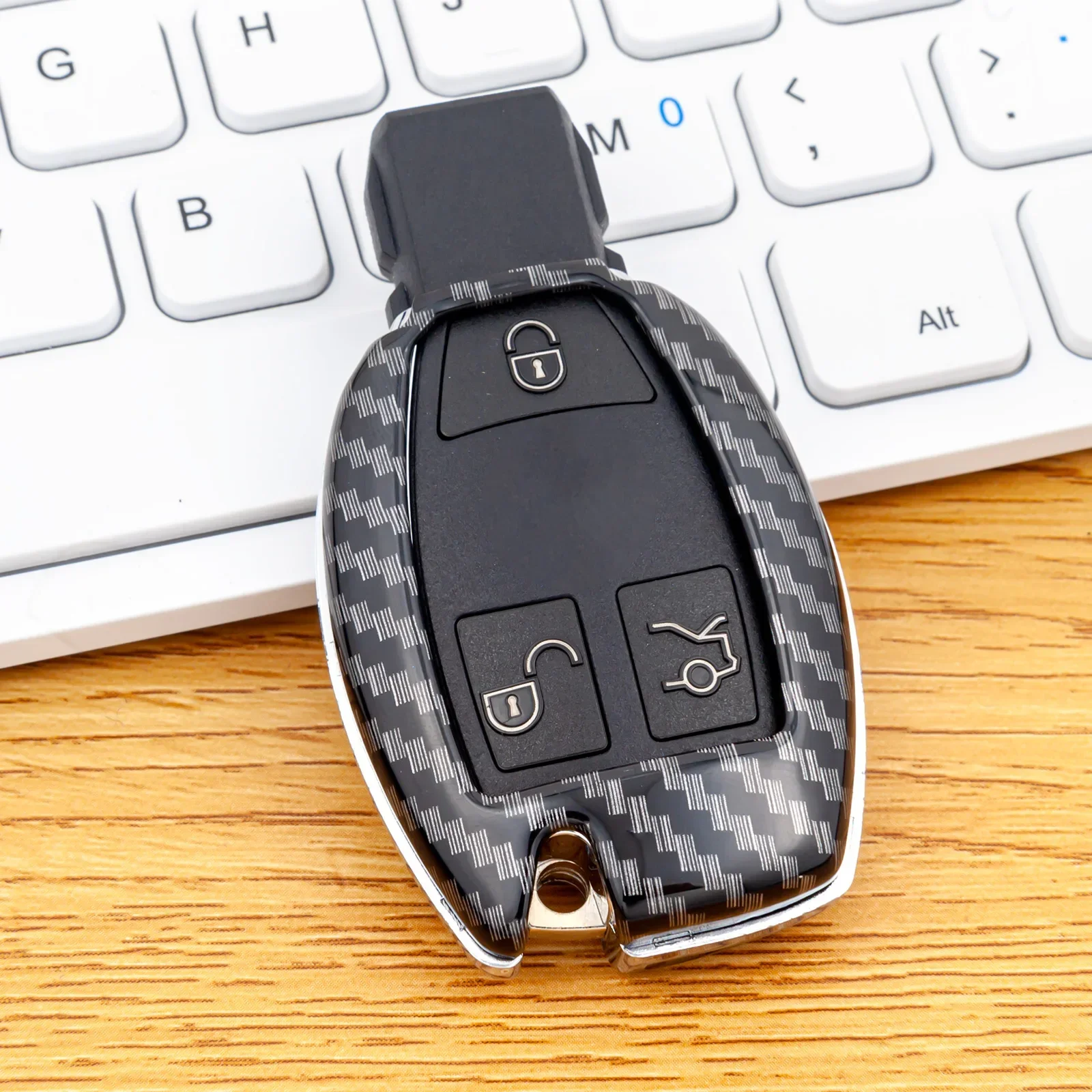 

ABS Plastic Carbon Fiber Car Smart Key Case Cover For Mercedes Benz A B C E G M S V Class CLA CLS GLS GLA GLC GLE SLC SLK Viano