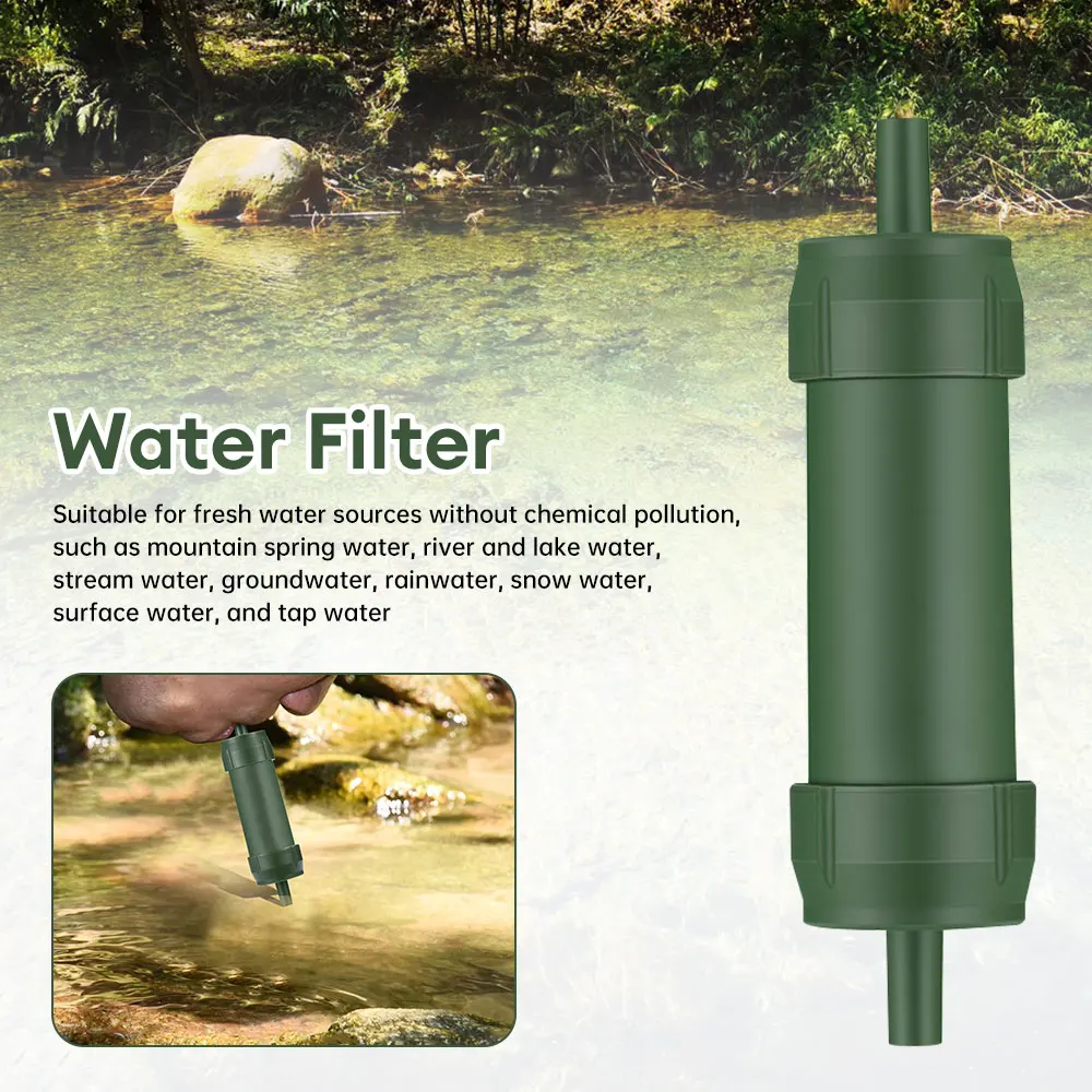 

Outdoor Mini Water Filter Straw Camping Purification Portable Hiking Water Purifier for Survival or Emergency Supplies