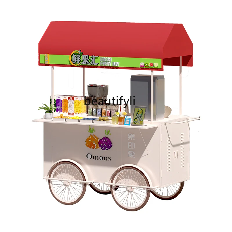 Movable stall car street stall creative outdoor stall car commercial street coffee shop snack car