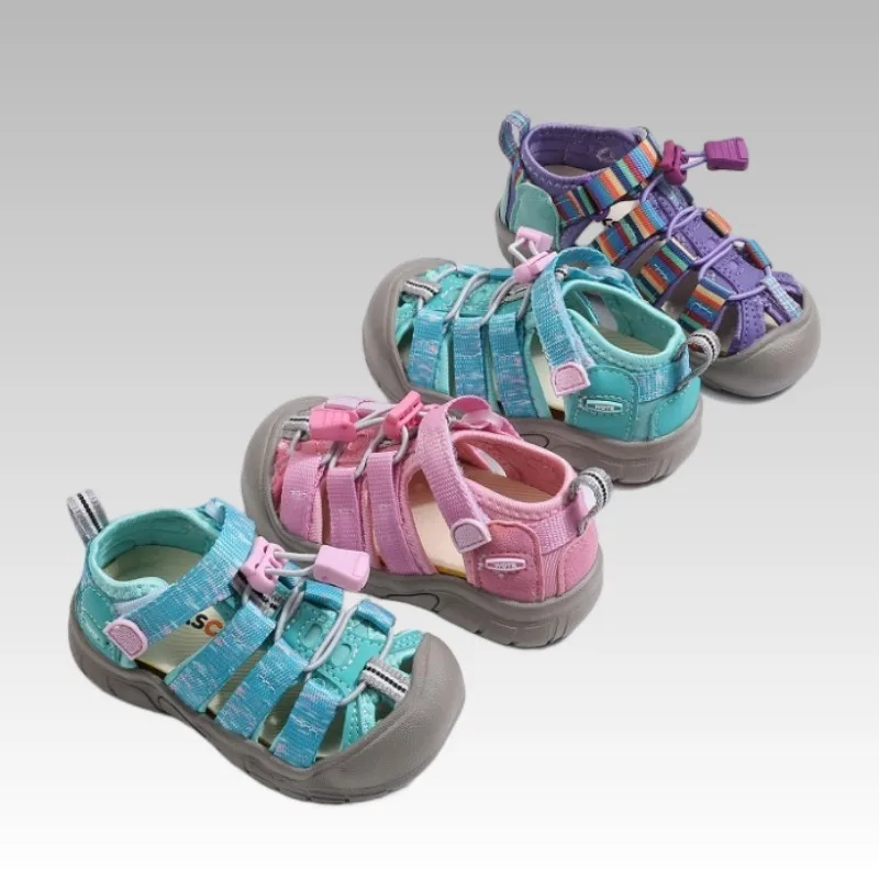 

2026 New Summer Children Sandals For Boys Mesh Breathable Kids Sport Shoes Soft Sole Fashion Toddler Boys Beach Sandals EU22-37