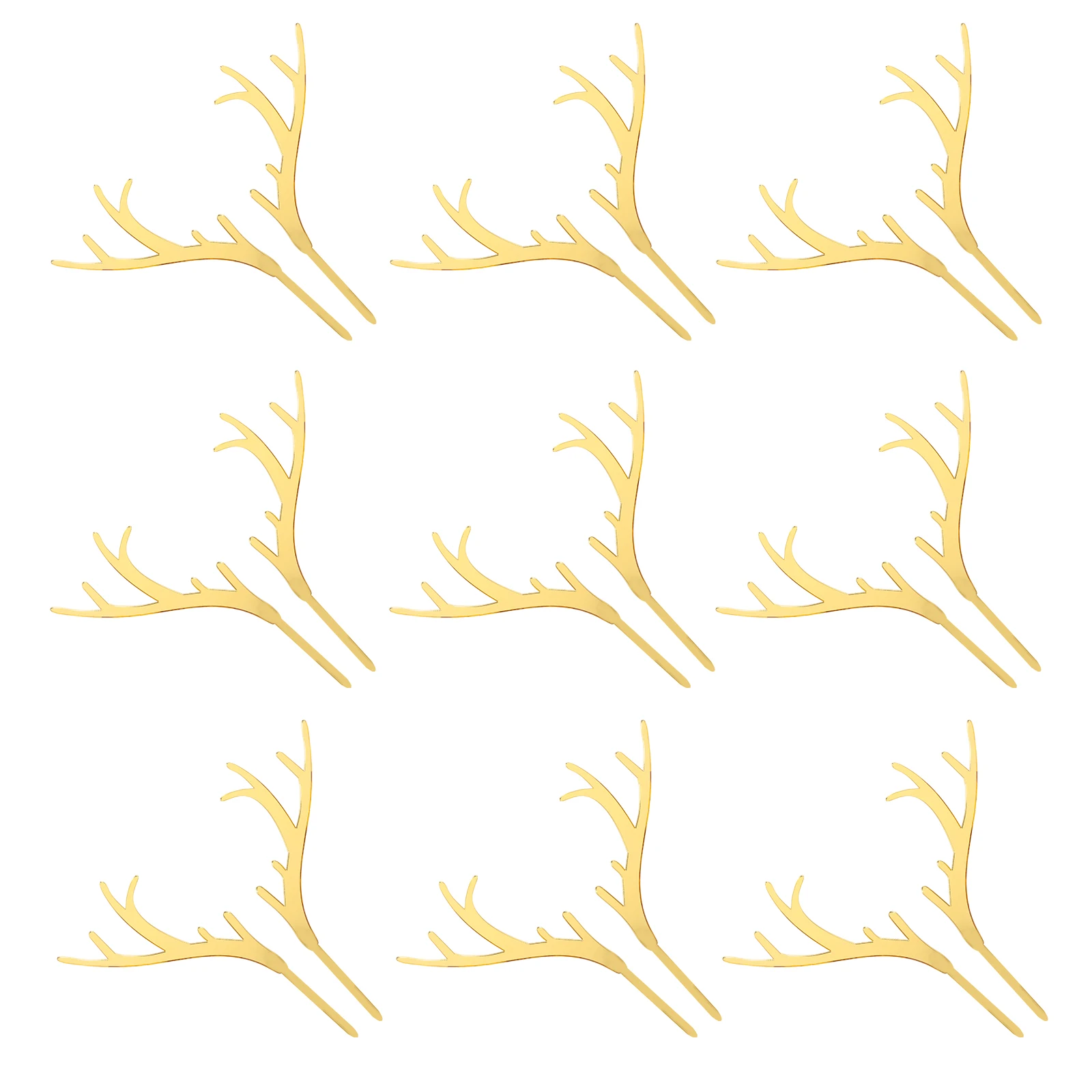 

30 Pcs Antler Cake Picks Cupcake Toppers Antler Cake Decoration Gold Color Birthday Supplies CakeDecoration