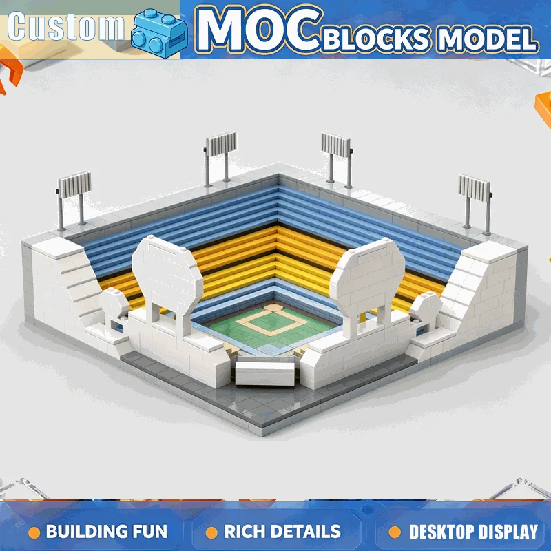 2778 PCS MOC Baseball Stadium Sports Arena Model Building Blocks Set Custom Puzzle Architecture DIY Creative Assembly Toy Gift