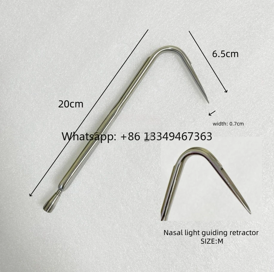 Nasal Light Guiding Retractor Fiber Optic Lighted Retractor for Rhinoplasty Stainless Steel Plastic Surgery