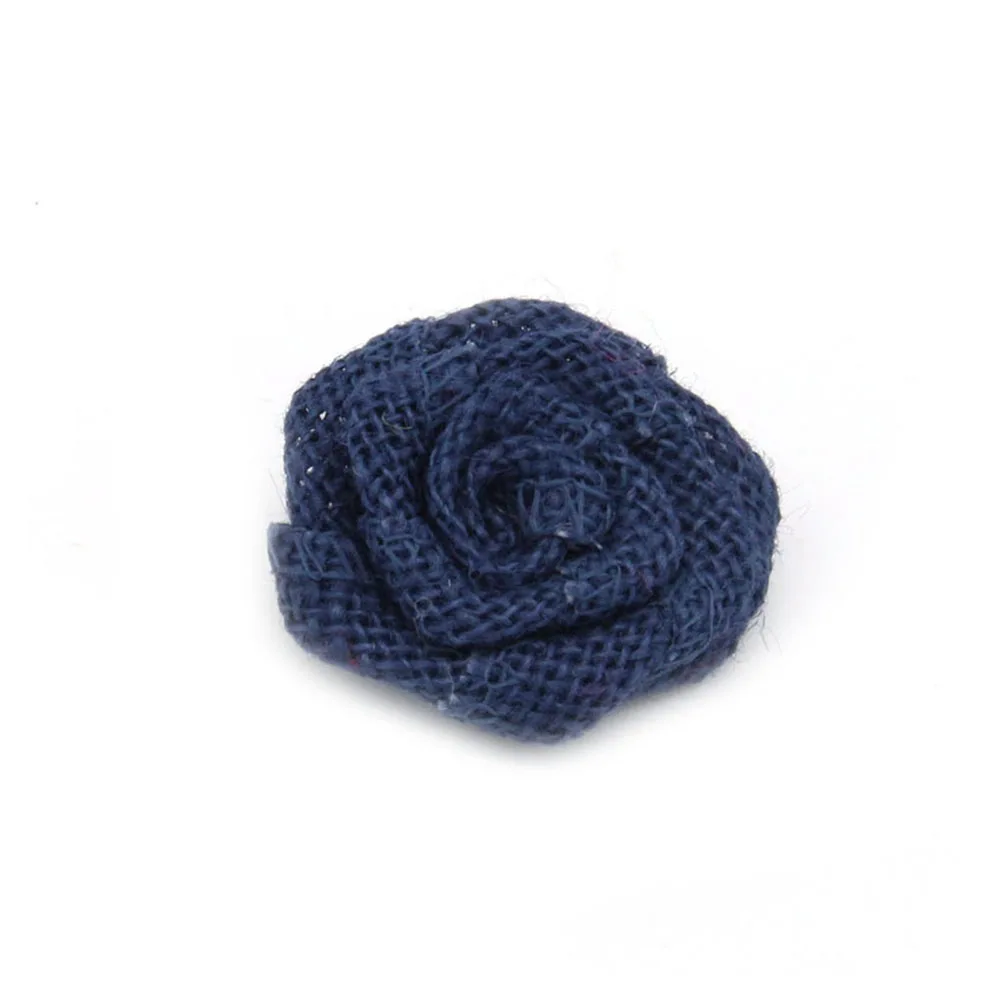 

6pcs Burlap Roses Hessian Jute Flower Rustic Vintage Rose for Christmas Wedding Embellishments ( )
