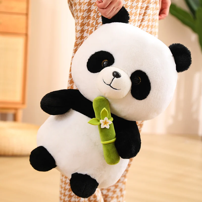 

25cm Kawaii Panda Plush Toys Cute bamboo Panda Bears with bamboo Plushie Doll Stuffed Animal Toy For Kids Best Gift