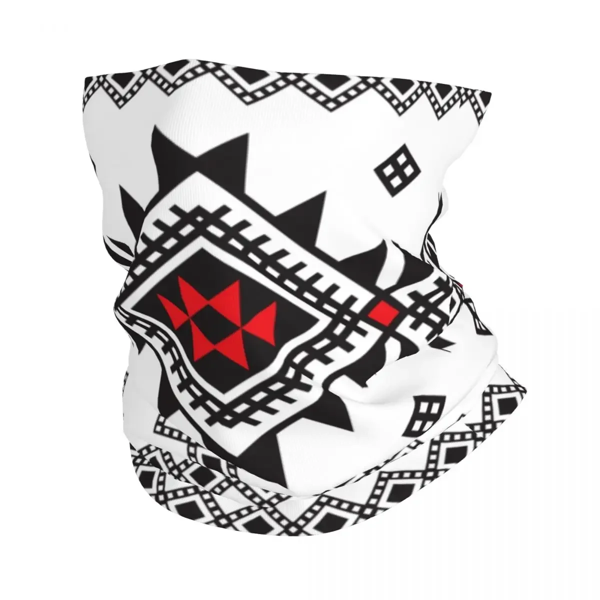 Kabyle Amazigh Art Headband Neck Warmer Men Women Hiking Camping Tube Scarf Africa Geometric Morocco Style Face Bandana Gaiter