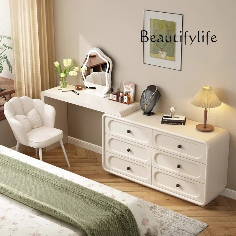 

dY BJ European Cream Dressing Table Storage Light Luxury Desgin Console Vanity Table Modern Drawers Penteadeira Postmodern Furni