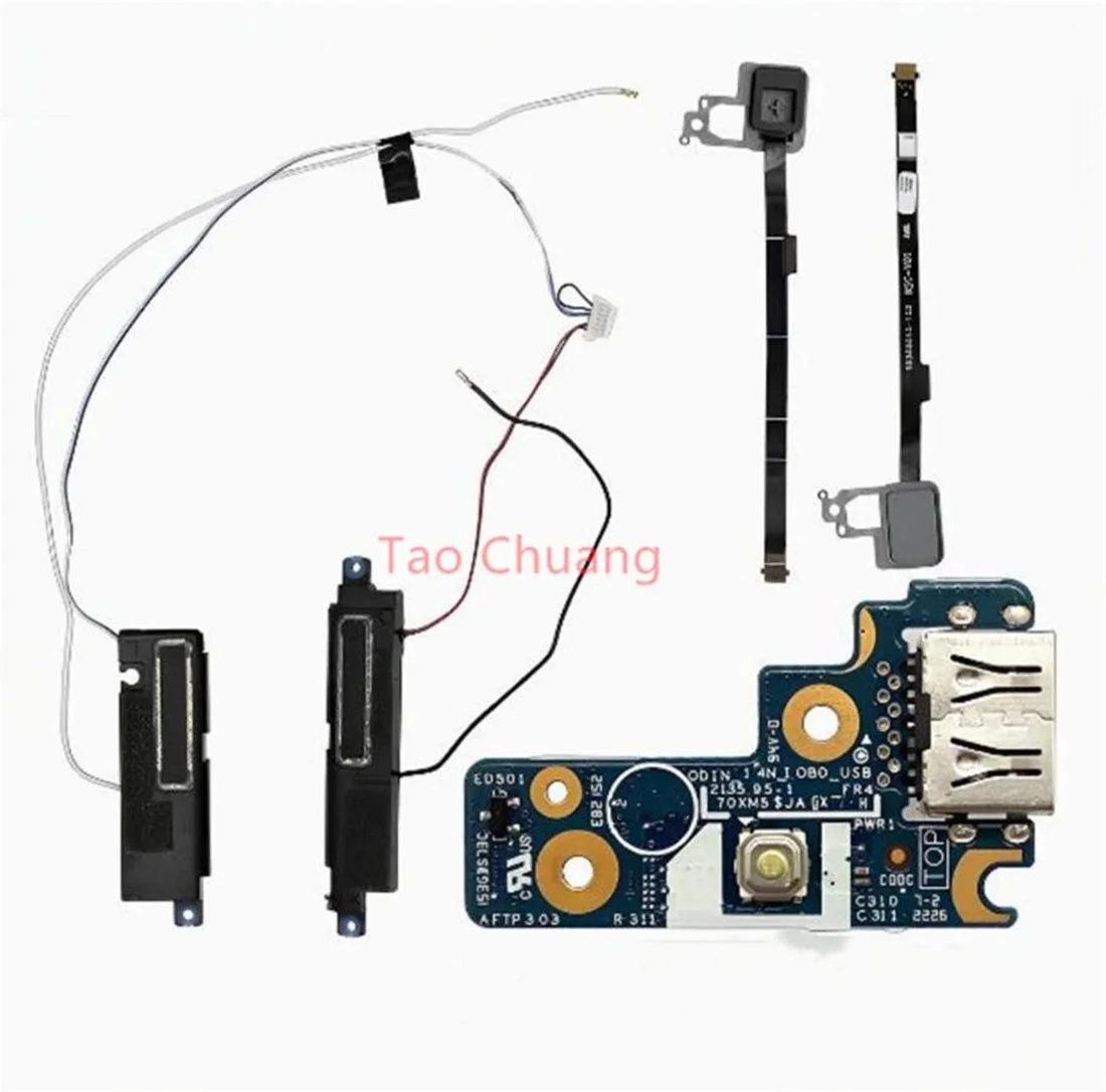 FOR Dell Inspiron 14 7420 7425 USB Switch Button Board Fingerprint Recognition Module Speaker 0CN7F5