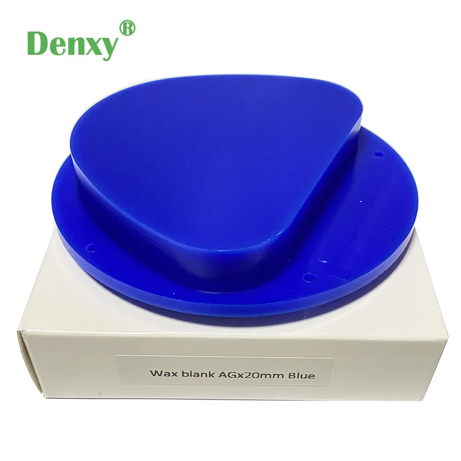 5pcs Denxy Dental Lab Milling Wax Block Blue Wax Disk Dental Discs for Amann Girrbach System Machine CAD CAM Wax Blank AG system