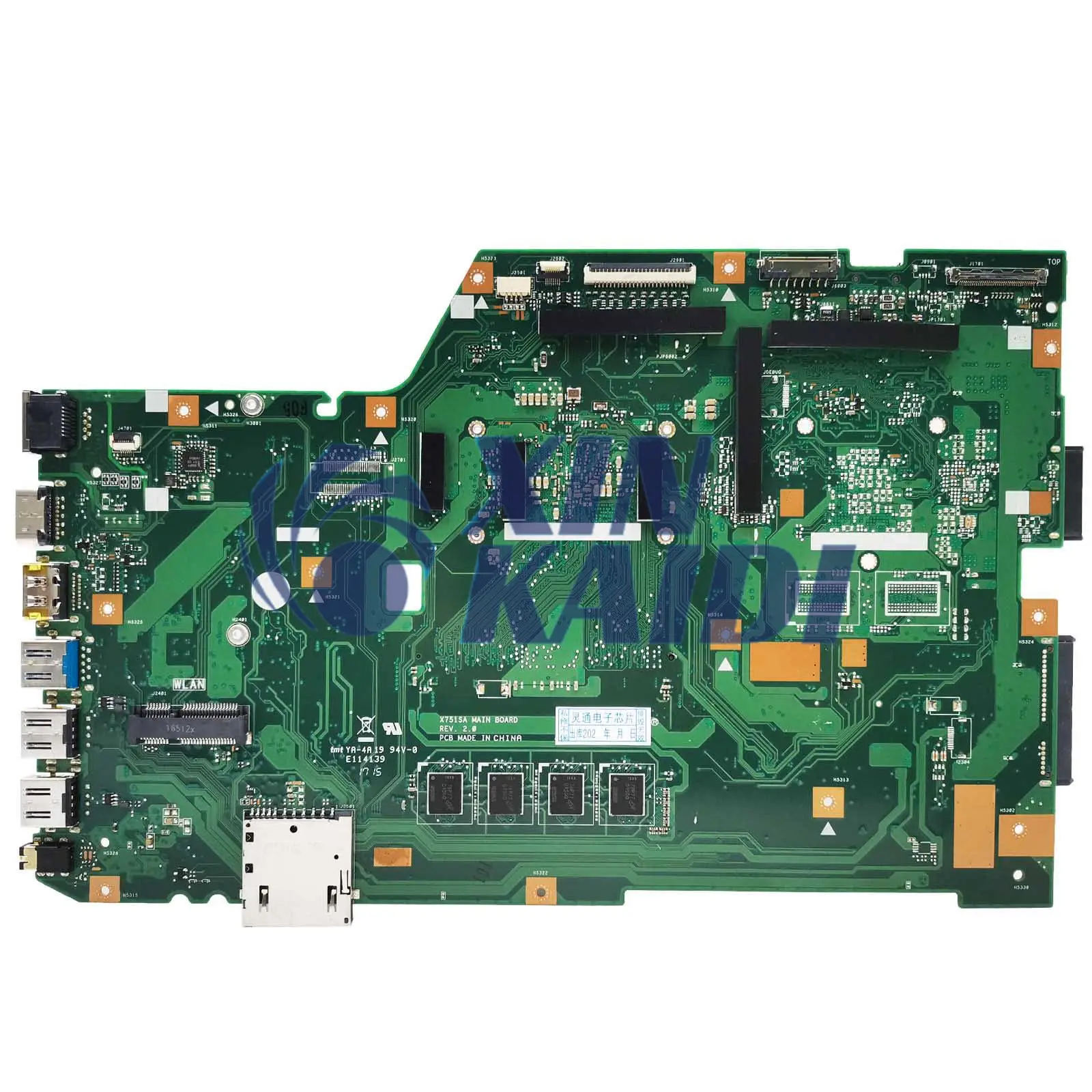 X751SA Laptop Motherboard For ASUS X751SJ K751SV F751SA A751SA F751SJ Mainboard CPU N3700 N3710 N3150 N3160 N3050 N3060 4GB RAM