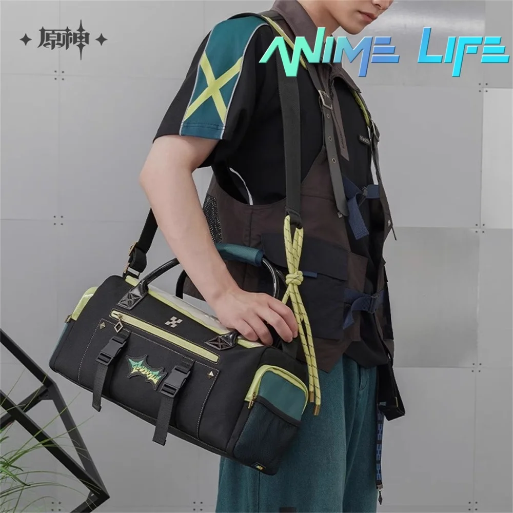 

Official Genshin Impact Kinich Sports Travel Bag For Women Men Handbag Props Shouder Crossbody Bags Game Cosplay