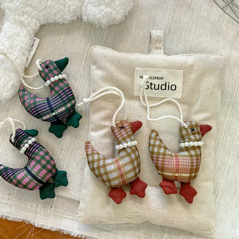 Creative Fabric Animal Doll Keychain For Bag Pendant Funny Small Bear Keyrings Duck Cute Hedgehog Pendant Accessories Gifts
