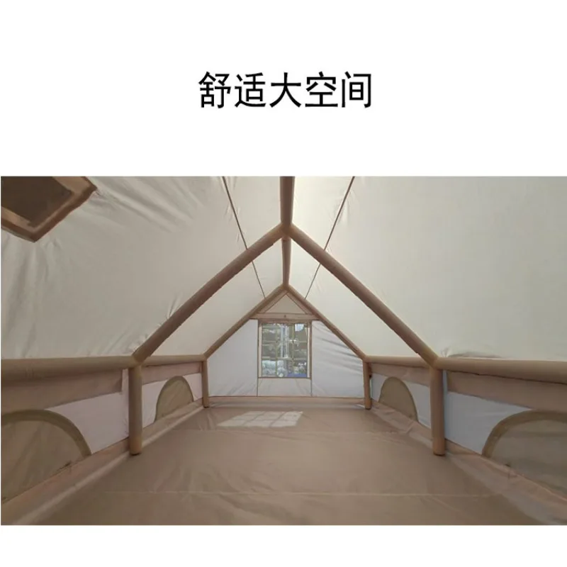 Telhado de acampamento para acampamento ao ar livre para viagem, barraca inflável totalmente automática