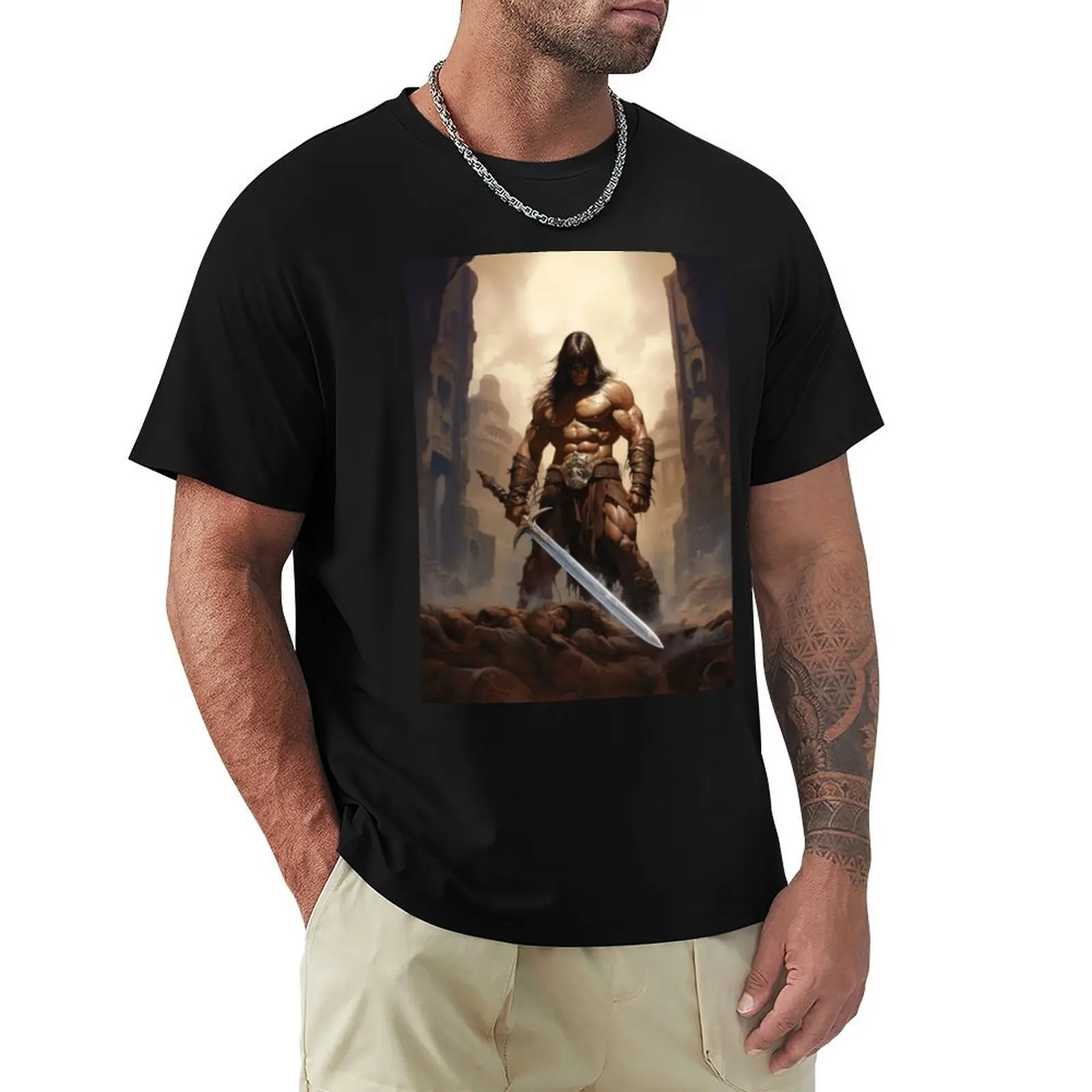 Conan The Barbarian T-Shirt men t shirt cotton 100% T-Shirt