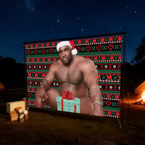 Funny Barry Wood meme Christmas flag For Outdoor Camping Party Club Garage Bar Room Decoration Banner