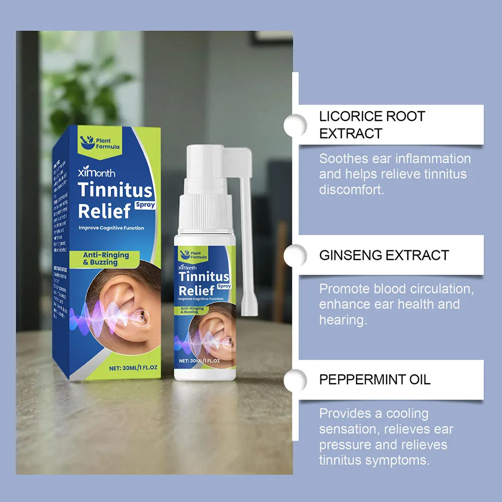 Supplies Anti Tinnitus Earwax Removal Hearing Restoration Spray Ear Cleaner Discomfort Soothing Relief Mist for Women Men