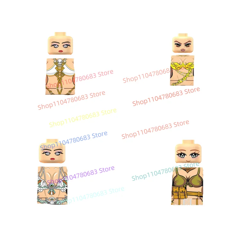 MOC اللبنات الملكة اليونانية شخصية صغيرة التجمع نموذج عرض أنيمي الكرتون لعبة الزخرفية هدية عيد تحصيل