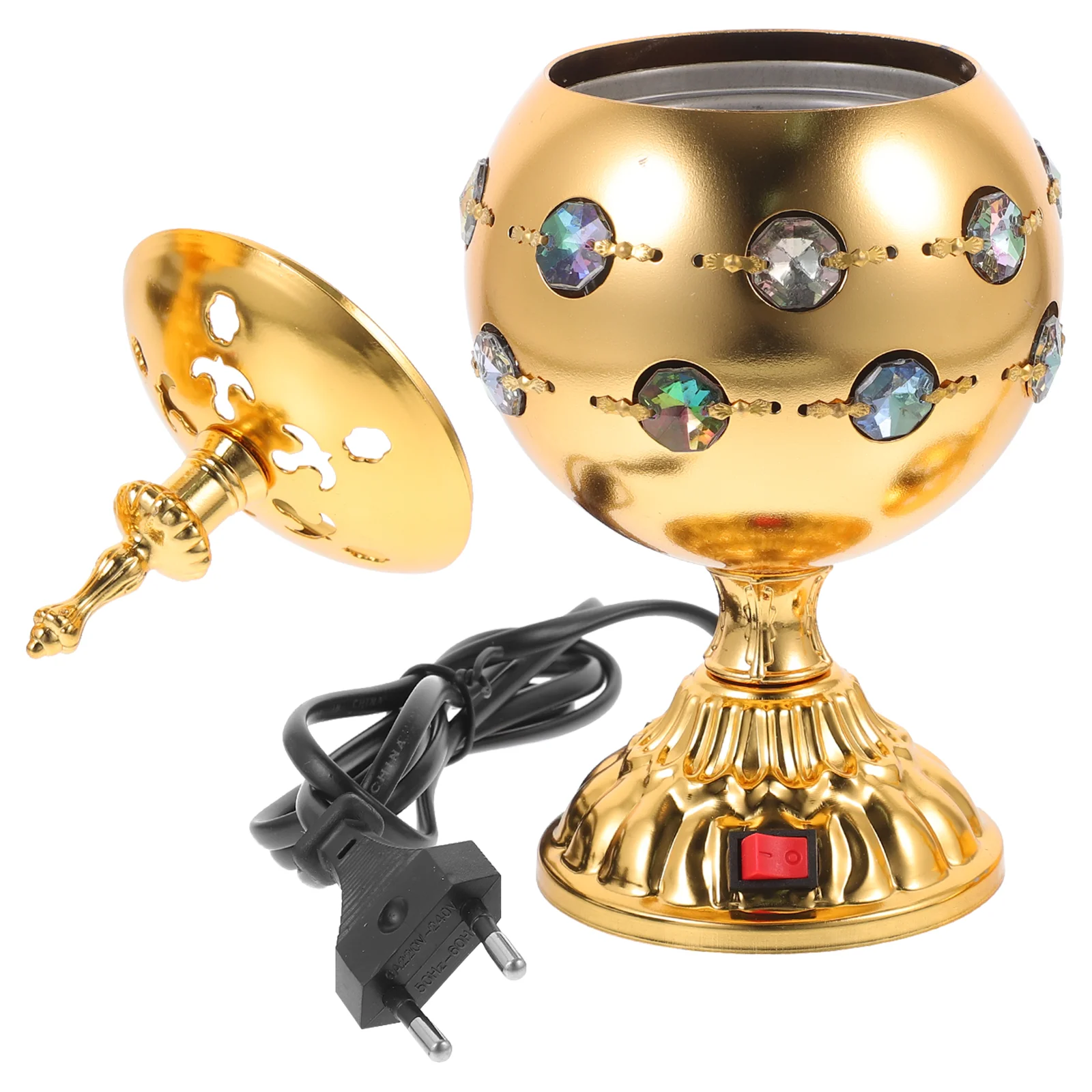 

Incense Burner Decorative Electric Censer for Home Metal Holder Table Ornament Plug
