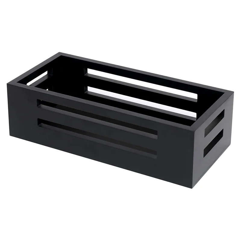 

Black Decor Box Bathroom Toilet Tank Basket Topper,Wood Bathroom Baskets,Back Of Toilet Storage Basket