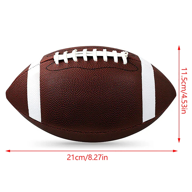 21cm/8.5Inch 16p Eco-Friendly PVC Rugby Inflatable American Football Children\'s Leather Ball Indoor and Outdoor Sport Supplies