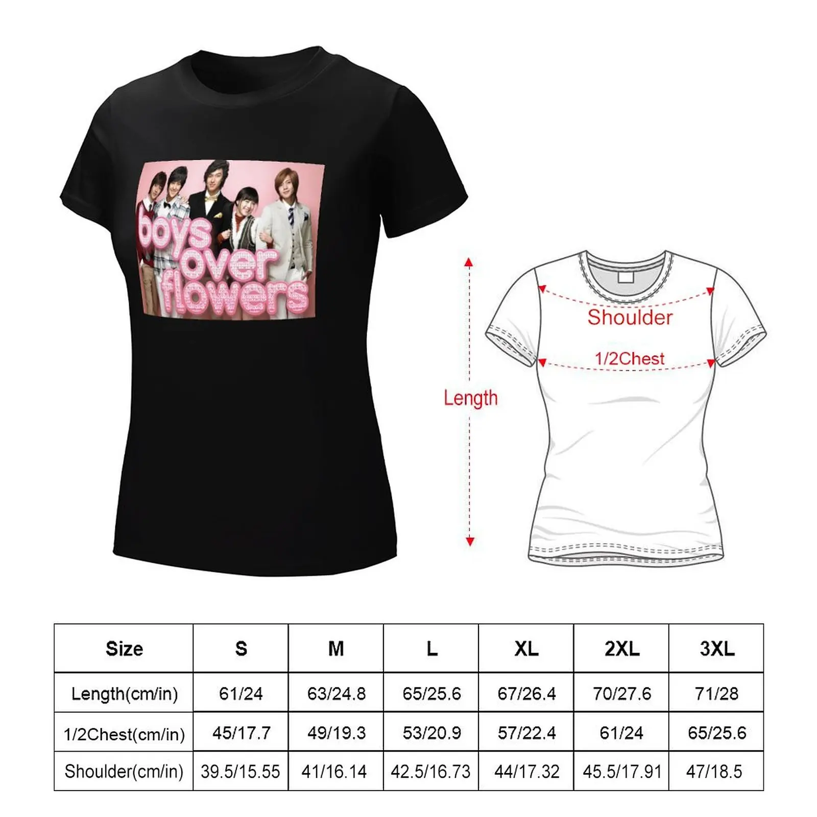 [BOYS OVER FLOWER] BOF T-Shirt oversized Short sleeve tee shirts graphic tees summer tops t shirt Women