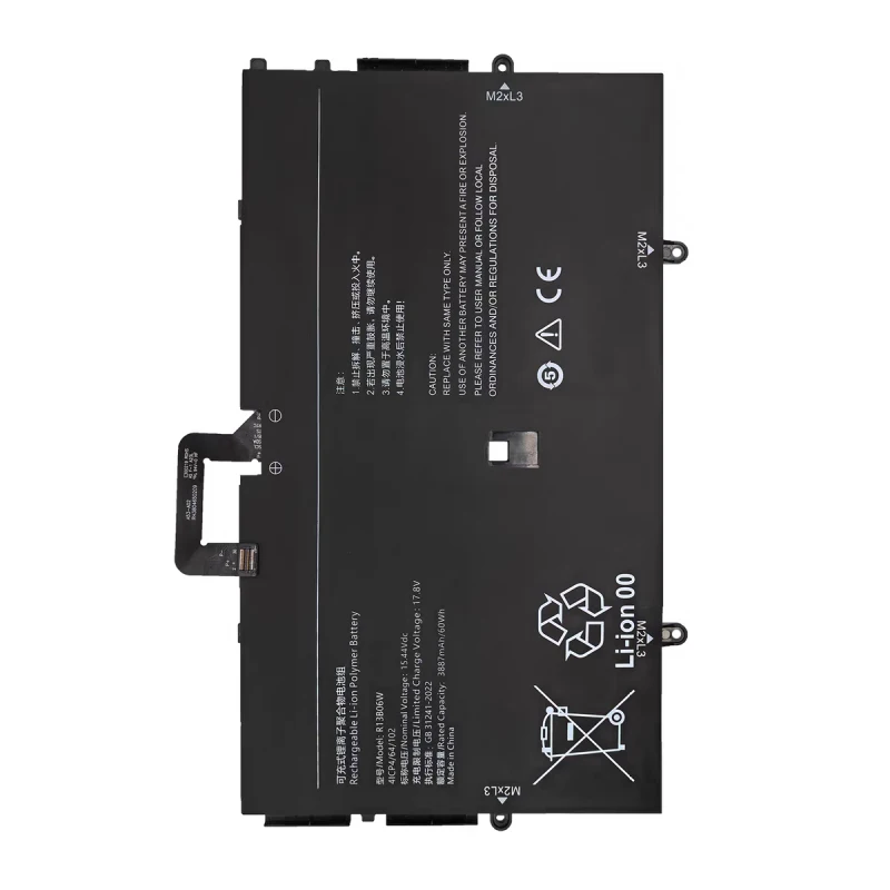 100% New Original 15.44V 3887mAh For Xiaomi Book Air 13 2022 MIF2209 High Capacity Battery R13B06W + Free Tools
