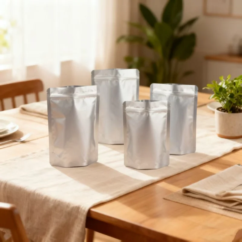 Stand-up Aluminum Foil Ziplock Packaging Bag DIY Matcha Cocoa Tea Snack Candy Coffee Sugar Spice Oilproof Storage Pouches