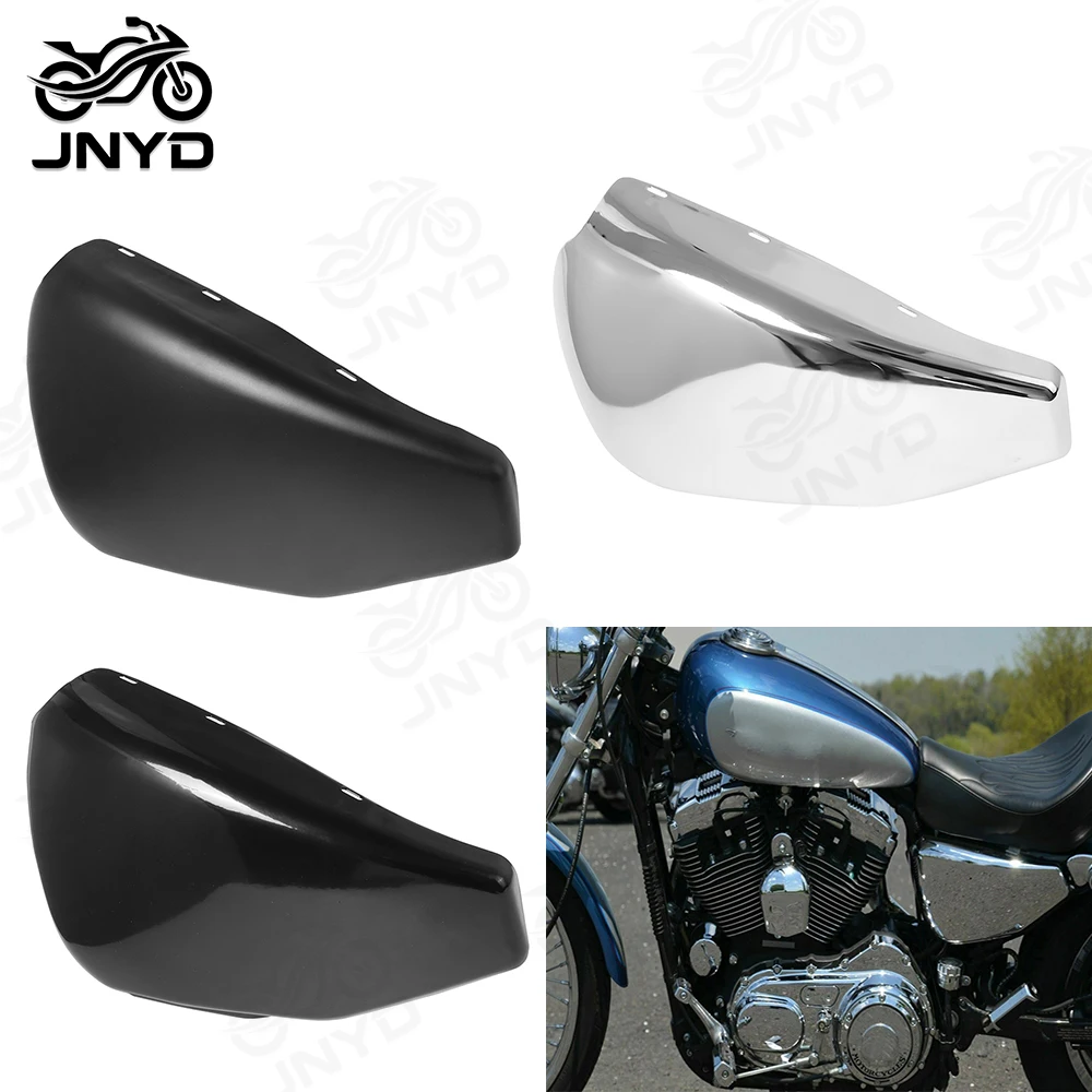 JNYD Motorcycle Left Battery Side Cover Fairing Black/ Chrome For Harley Sportster Iron XL883 XL1200 2009-2013