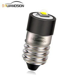 Ruiandsion E10 LED Flashlight Bulbs 1-9V 5-30V Miniature Screw Indicator Light Bulbs Upgrade Flashlights Bike Work Lights White