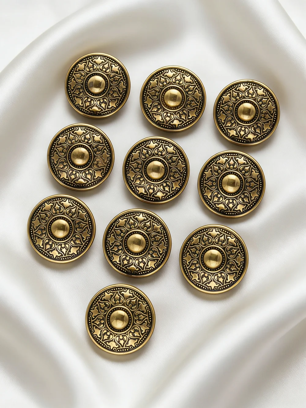 10 Stück/15/18/20/23/28mm Retro Runde Relief-Totem-Metallknöpfe für Kleidung, Jacken, Hemden - Modische Nähknöpfe – Detail 7
