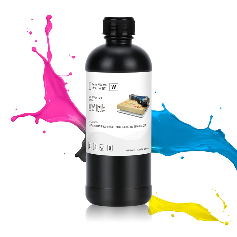 Winnerjet 500ML UV-inkt voor DX5 DX6 DX7 TX800 XP600 printkop voor Epson 1390 L800 L1800 R1800 printerinkt voor alle UV-printers