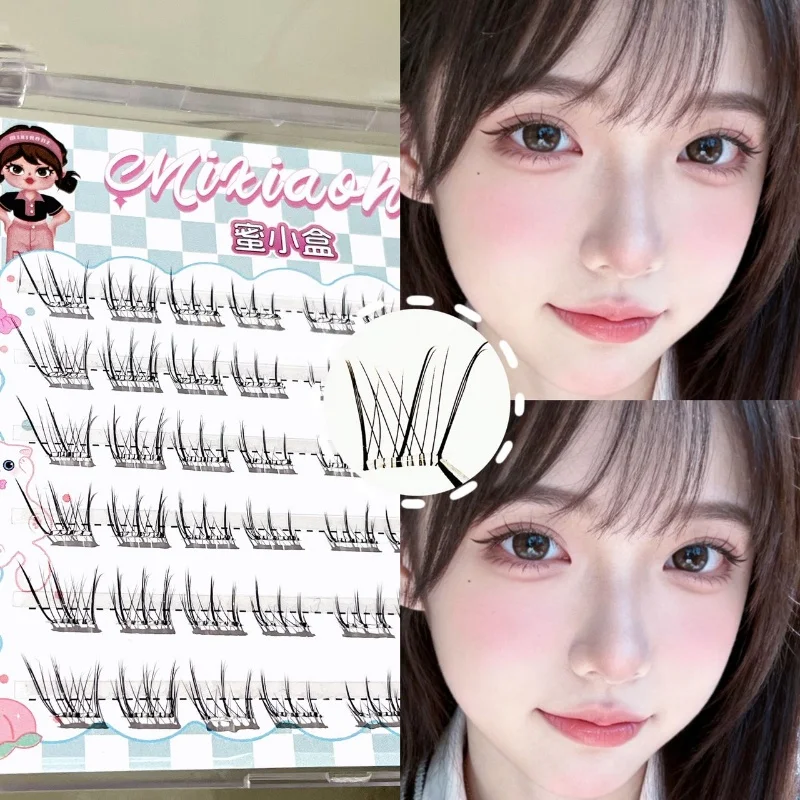 Mixiaohe Glue Free Straight Lashes Natural Soft Reusable Beginner Friendly for Daily Dating Looks