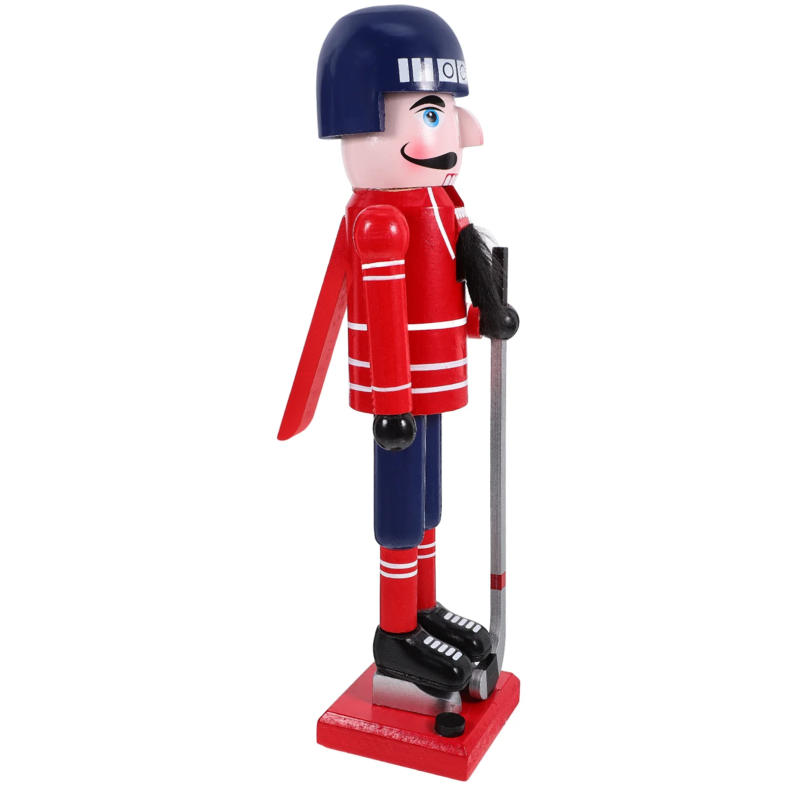 

Ice Hockey Player Nutcracker Figure 36CM Wooden Christmas Decor Small Traditional Unique Xmas Ornament Home Accent