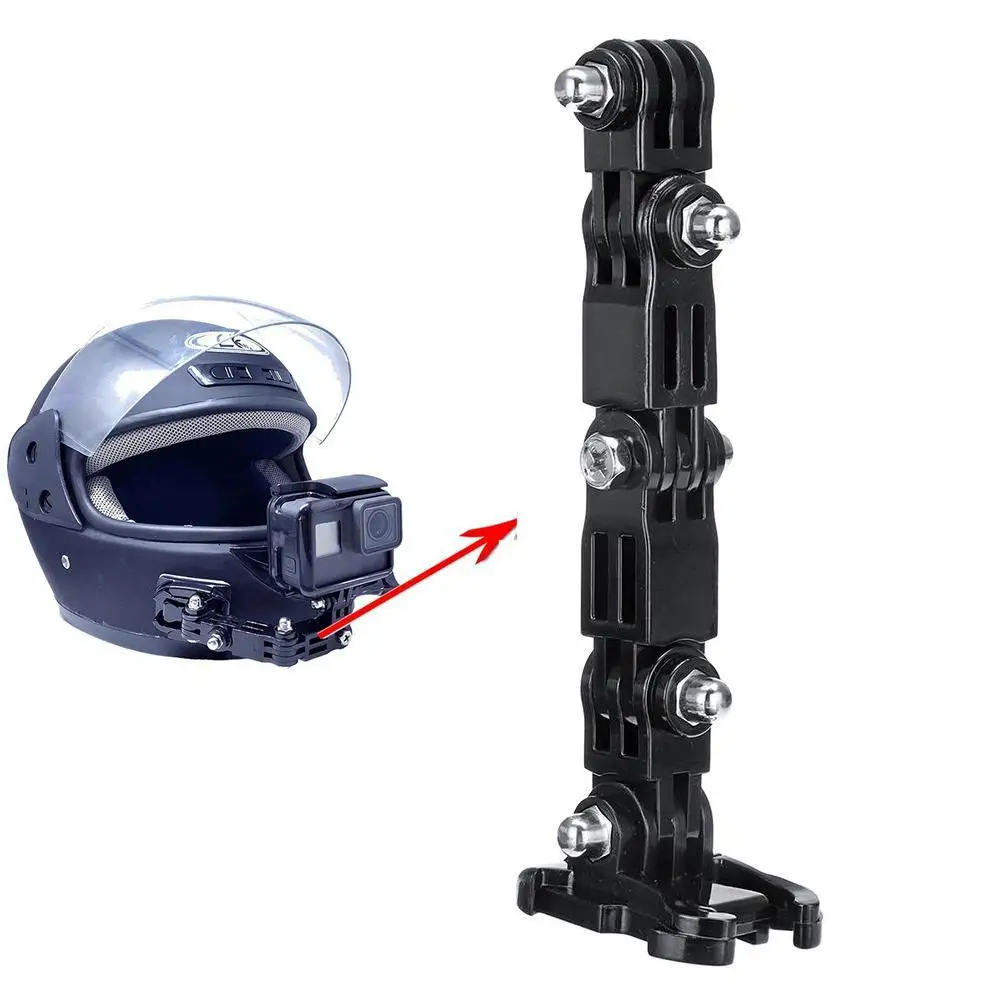 Supporto per casco moto per Gopro Hero 12 11 10 9 8 7 6 5 Yi osmo Action supporto per fotocamera sportiva accessori per cinturino con supporto integrale