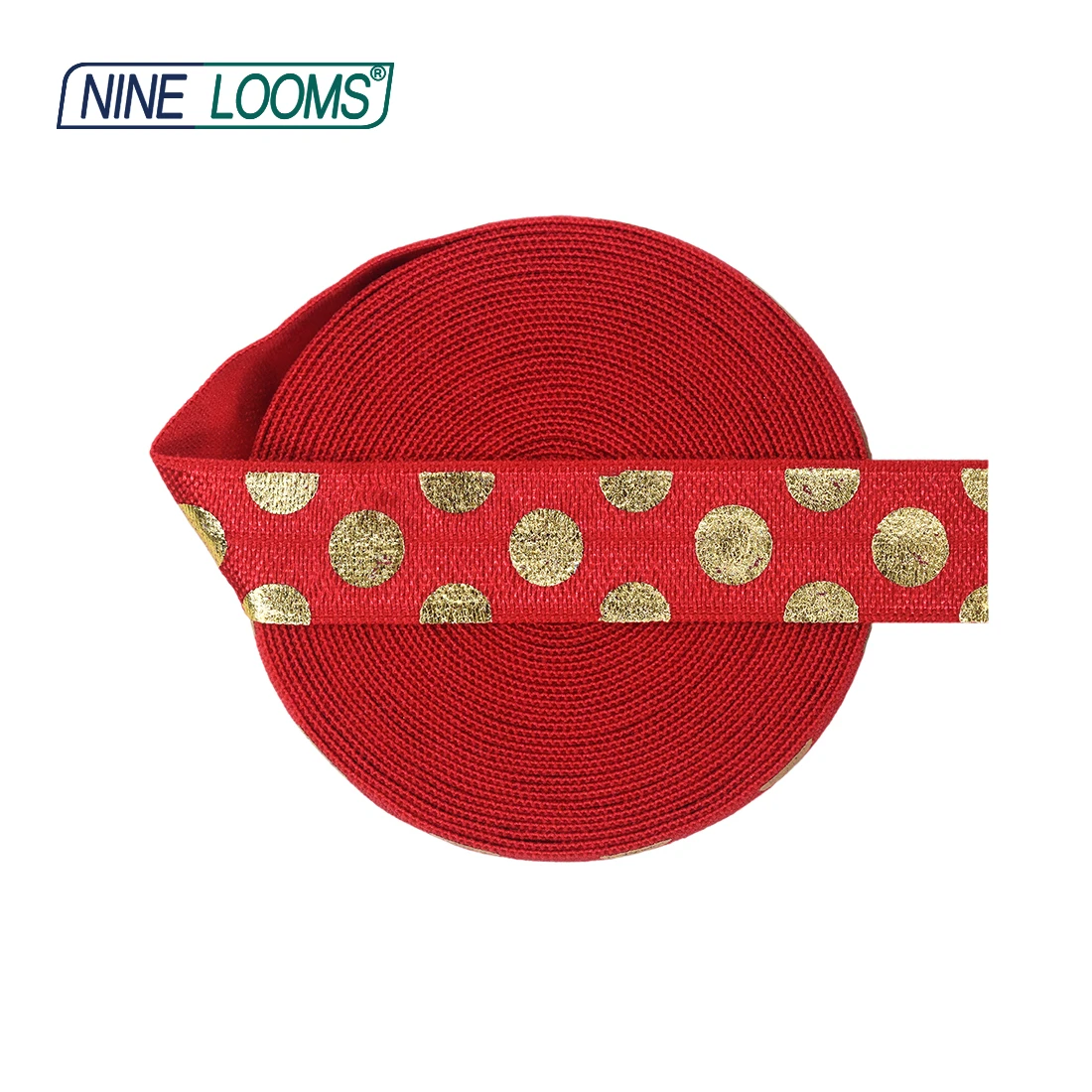 Neun Webstühle Folien druck über Gummibänder falten für 5/8 "15mm Leoparden Tupfen Spandex Bänder Haar gummi Stirnband Näh besatz 2 5 10 Yard – Detail 9