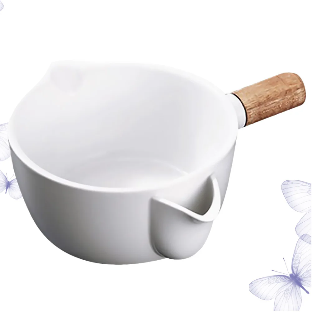

Oil Soup Separating Ceramic Kitchen Bowl For Home Restaurant Use White Grease Filter Bowl Soup Skimmer Kitchen Tool