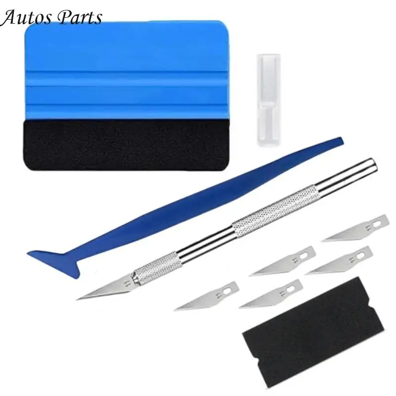 

57BA Vehicle Wrap Tool Automotive Scraper Cutter Cutter and Corner Squeegee Universal Car Wrapping Tool